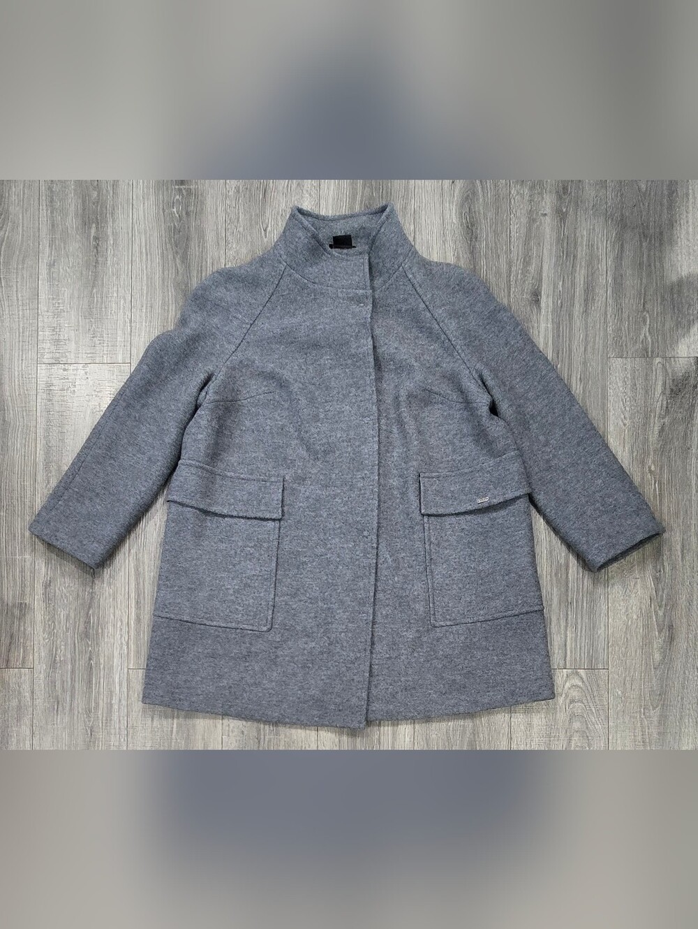 Geiger Austria Women’s Sz 18 Gray Pure New Wool Coat Plus Size